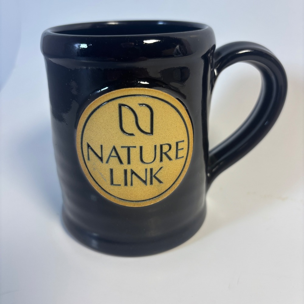Deneen Pottery Nature Link Handmade USA 14 oz Dark Blue Stoneware Coffee Mug